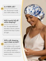 [Blue and White Porcelain] SilkSilky-UK Sleep Cap 005