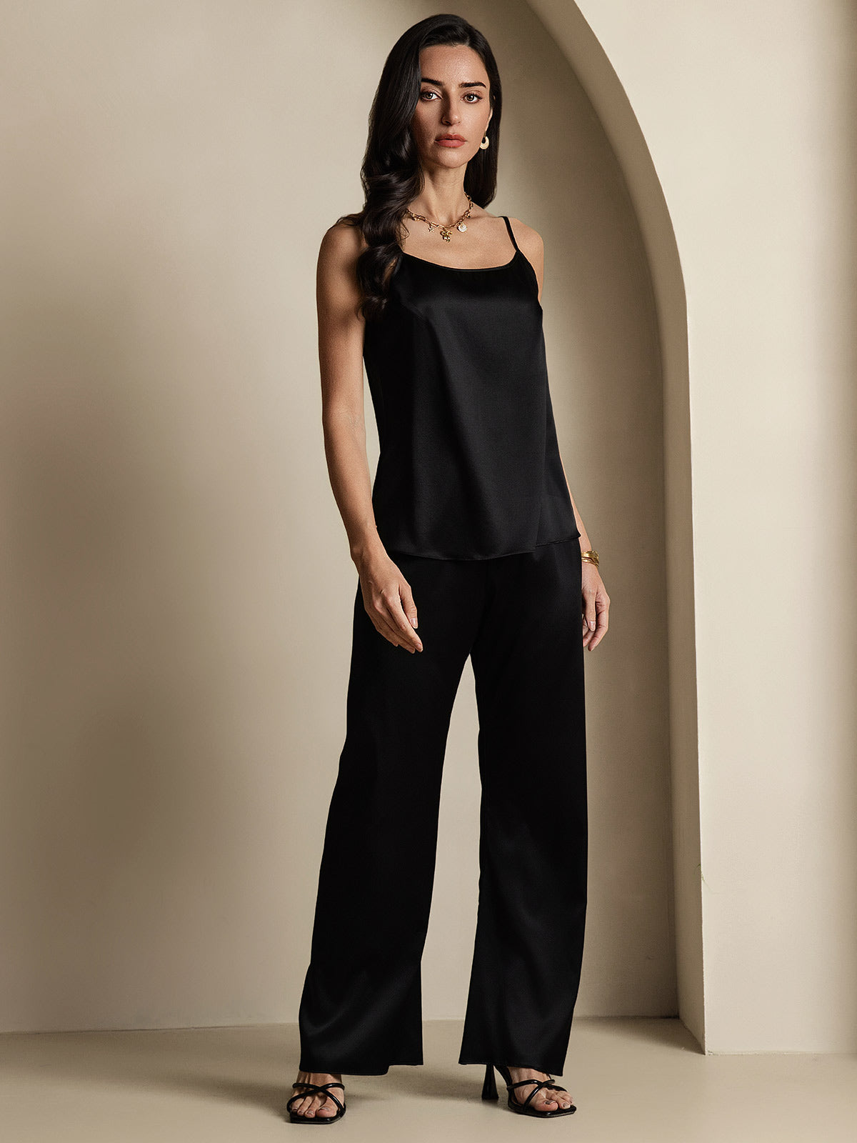 [Black] SilkSilky-UK 19Momme Silk Camisoles 007