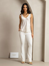 [Light Gray] SilkSilky-UK Sleeveless V Neck Camisole 004