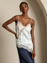 [Light Blue] SilkSilky-UK Spaghetti Strap V Neck Camisole 007