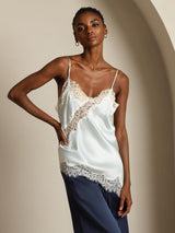 [Light Blue] SilkSilky-UK Spaghetti Strap V Neck Camisole 007
