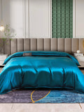 SilkSilky UK 25Momme Pure Silk Duvet Cover Teal 004