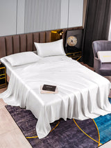 [White] SilkSilky-UK 22Momme Pure Silk Bedding Set 002,