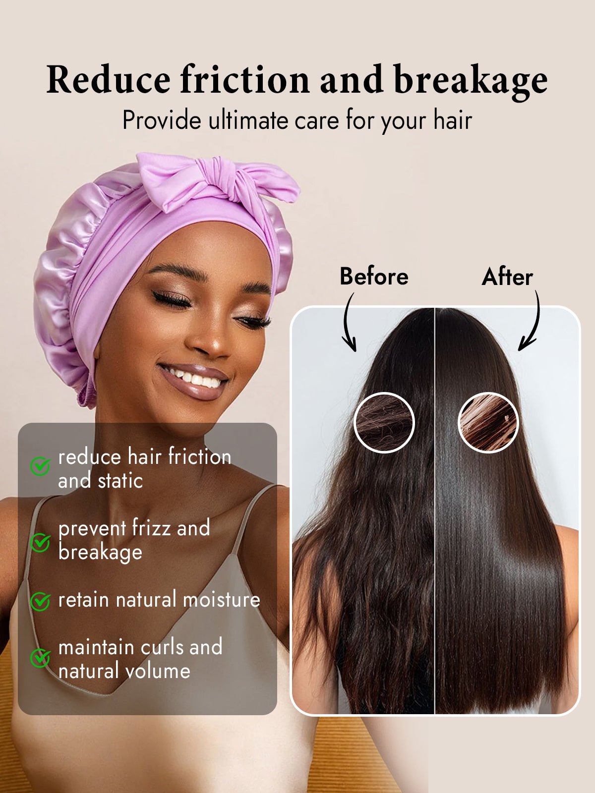 [Lavender] SilkSilky-UK Pure Silk Sleep Cap 003