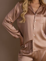 [Tuscany] SilkSilky-UK Long Sleeve Lapel Collar Women's Pyjamas 004