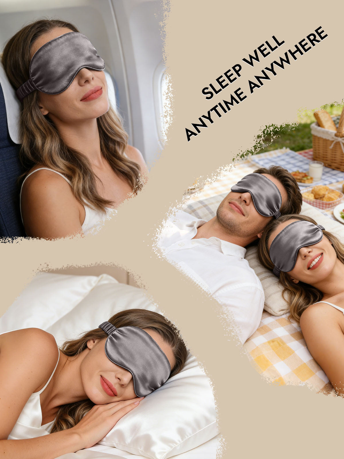 [Dark Gray] SilkSilky-UK Sleep Mask 007