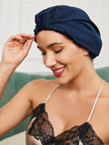 SilkSilky UK Pure Silk Sleep Cap DarkBlue 001