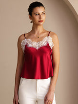 [Wine] SilkSilky-UK Spaghetti Strap V Neck Camisole 003