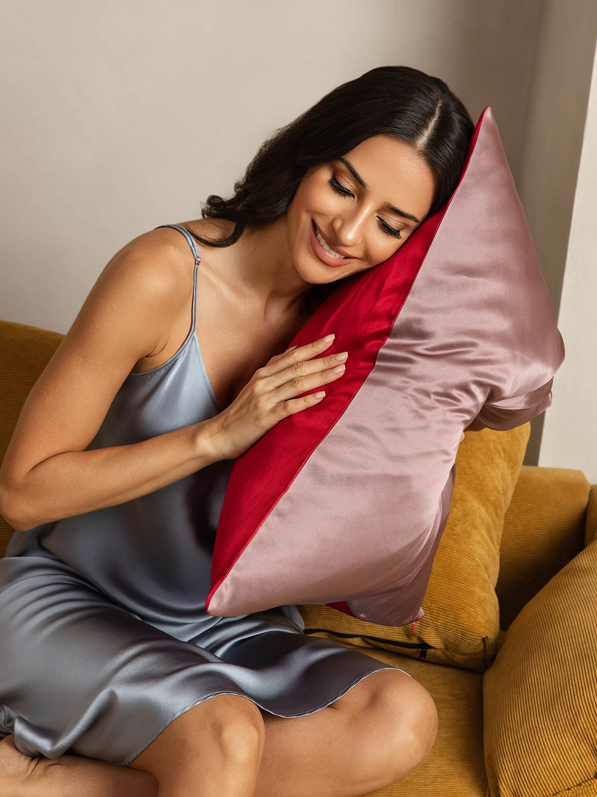 [MauveOrchid+Wine] SilkSilky-UK 22Momme Pure Silk Pillowcase 002