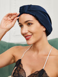 SilkSilky UK Pure Silk Sleep Cap DarkBlue 002