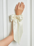 SilkSilky UK 19Momme Pure Silk Scrunchie Ivory 001