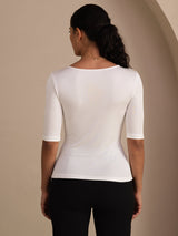 [White] SilkSilky-UK Half Sleeve Women's T-Shirt 002