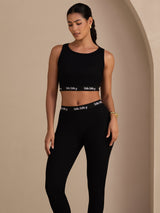 [Black] SilkSilky-UK Sleeveless Crew Neck Women's Outfit Sets 005