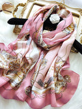 SilkSilky UK Pure Silk Scarf Pink 003