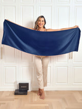 [Dark Blue] SilkSilky-UK Scarf 002