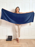 SilkSilky UK Pure Silk Scarf DarkBlue 001