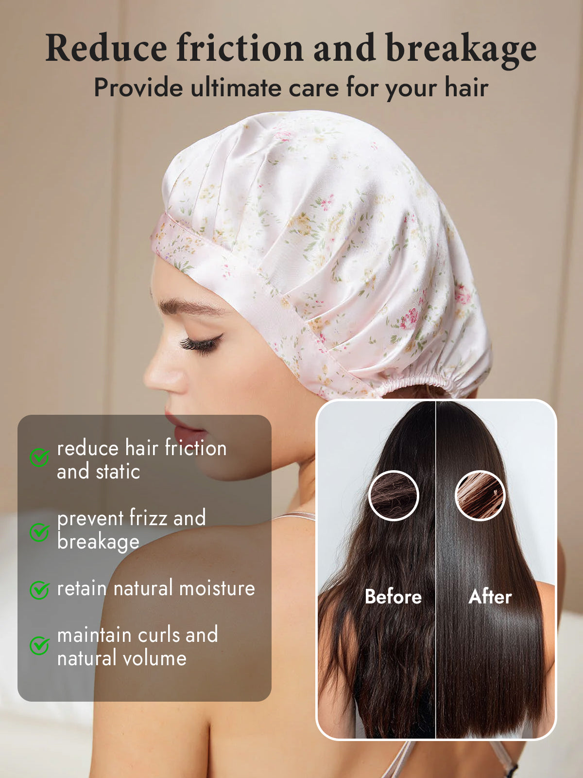 [Multi] SilkSilky-UK Pure Silk Sleep Cap 004