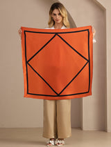 [Orange Square] SilkSilky-UK Scarf 005