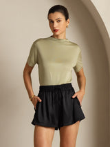 [Dried Herb] SilkSilky-UK Short Sleeve Women's T-Shirt 008