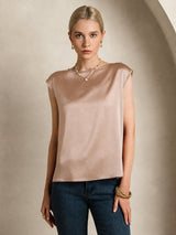 [Tuscany] SilkSilky-UK Cap Sleeve Round Neck Women's T-Shirt 008