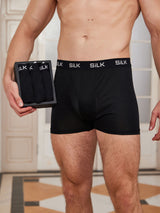 [Black] SilkSilky-UK 100% Silk Jersey Men's Underwear 002