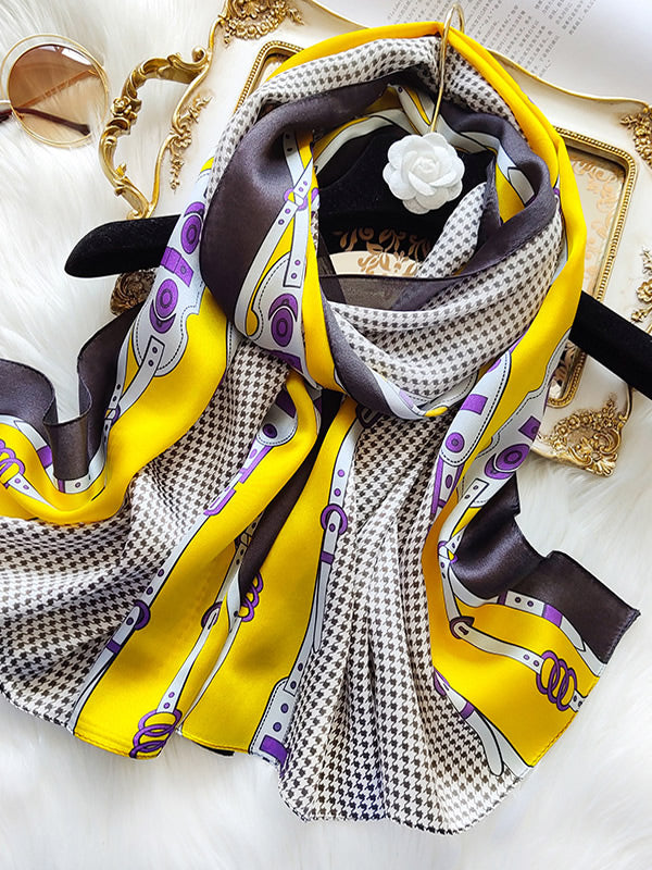 SilkSilky UK Pure Silk Scarf Yellow 001