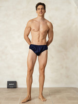 [DarkBlue] SilkSilky-UK Pure Silk Mens Underwear 003
