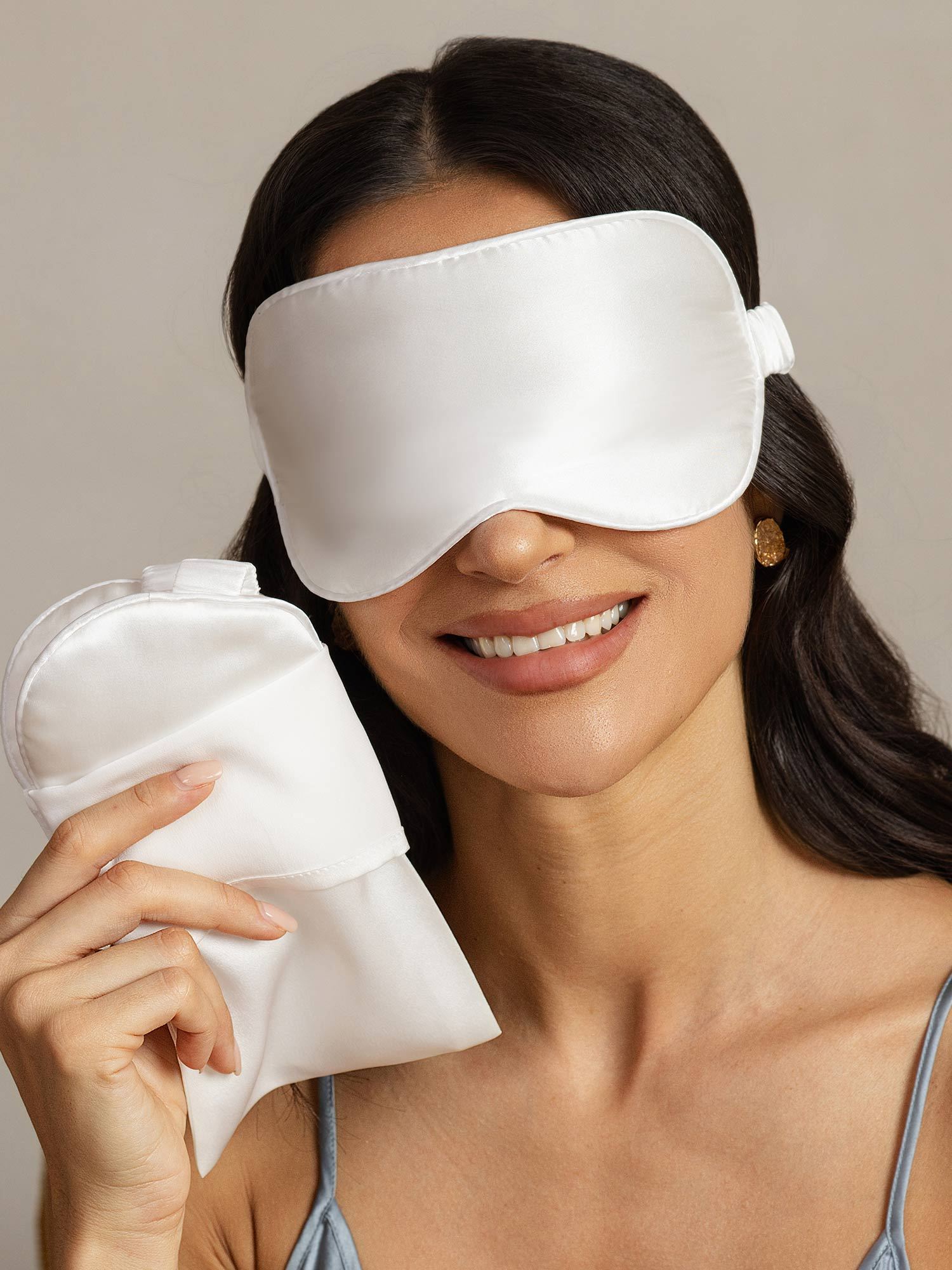 [White] SilkSilky-UK Pure Silk Eye Mask 004