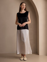 [Black] SilkSilky-UK Sleeveless Round Neck Camisole 005