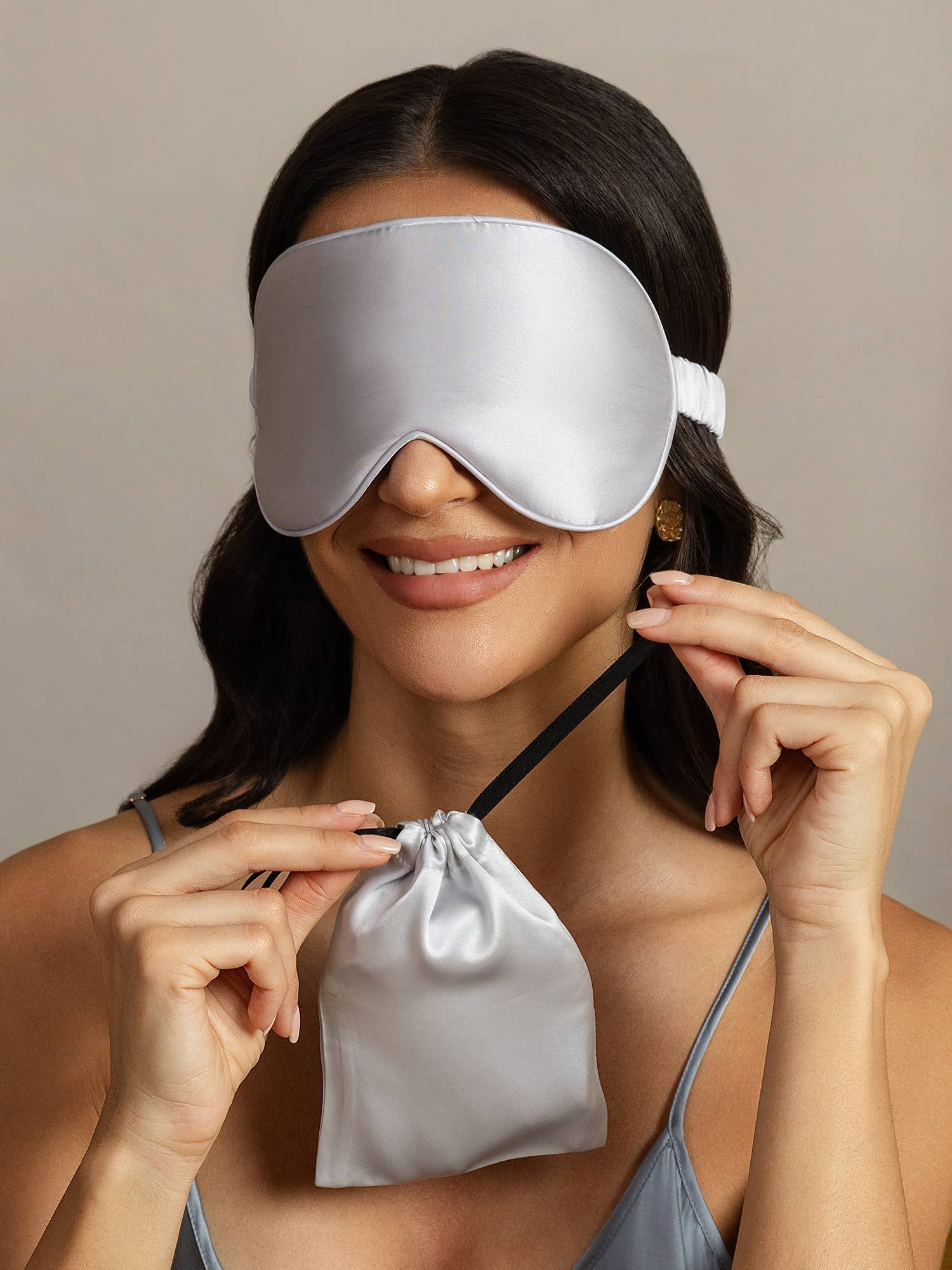 [Silver] SilkSilky-UK Pure Silk Eye Mask 003