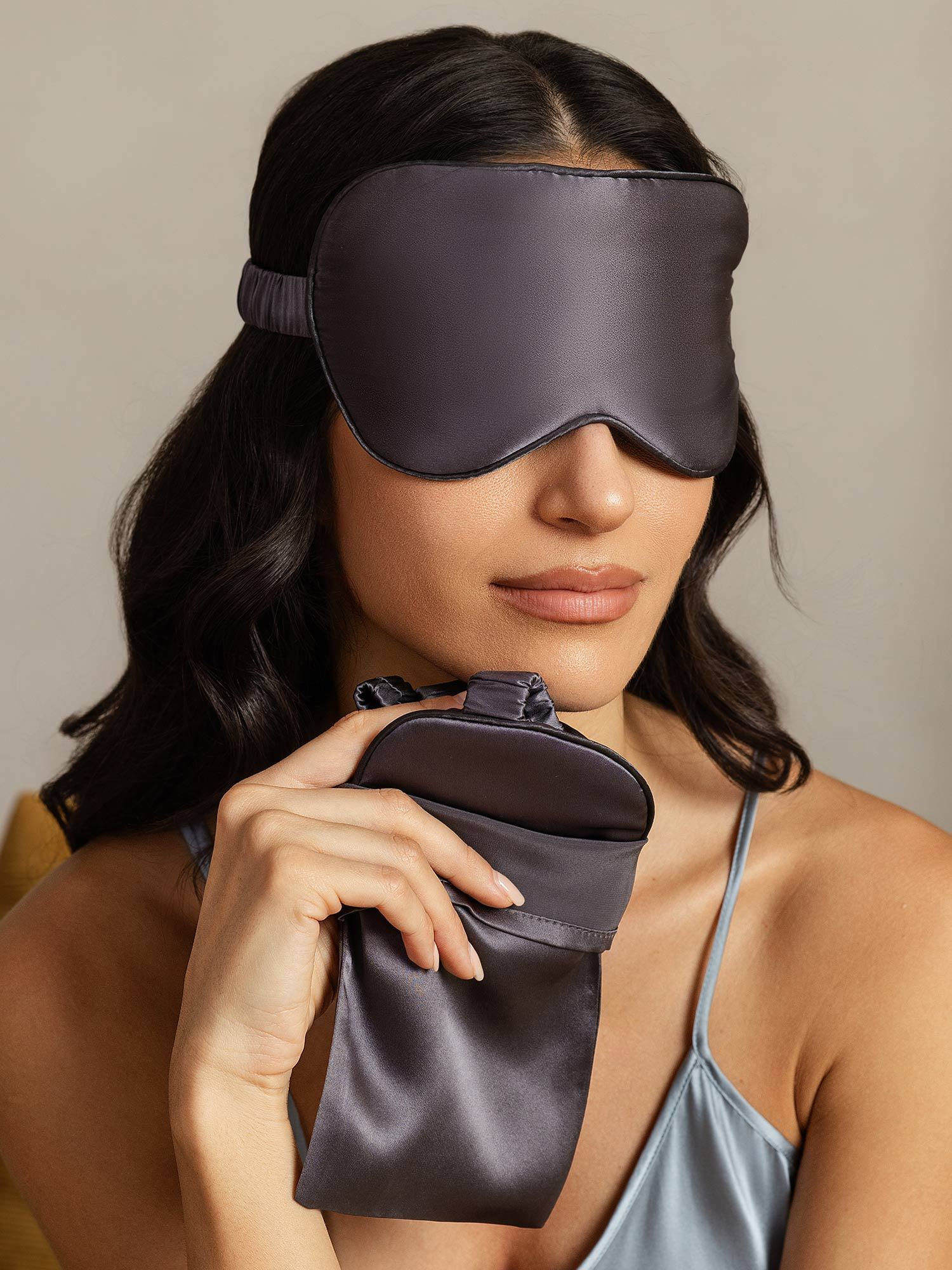 [DarkGray] SilkSilky-UK Pure Silk Eye Mask 004