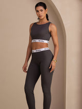 [Gray] SilkSilky-UK Sleeveless Crew Neck Women's Outfit Sets 004