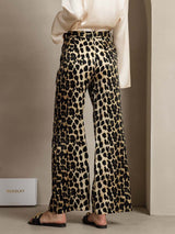 [Leopard] SilkSilky-UK 19Momme Silk Womens Pants 002,