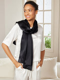 SilkSilky UK Pure Silk Scarf Black 002