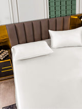 [White] SilkSilky-UK 25Momme Bed Linen Set 005
