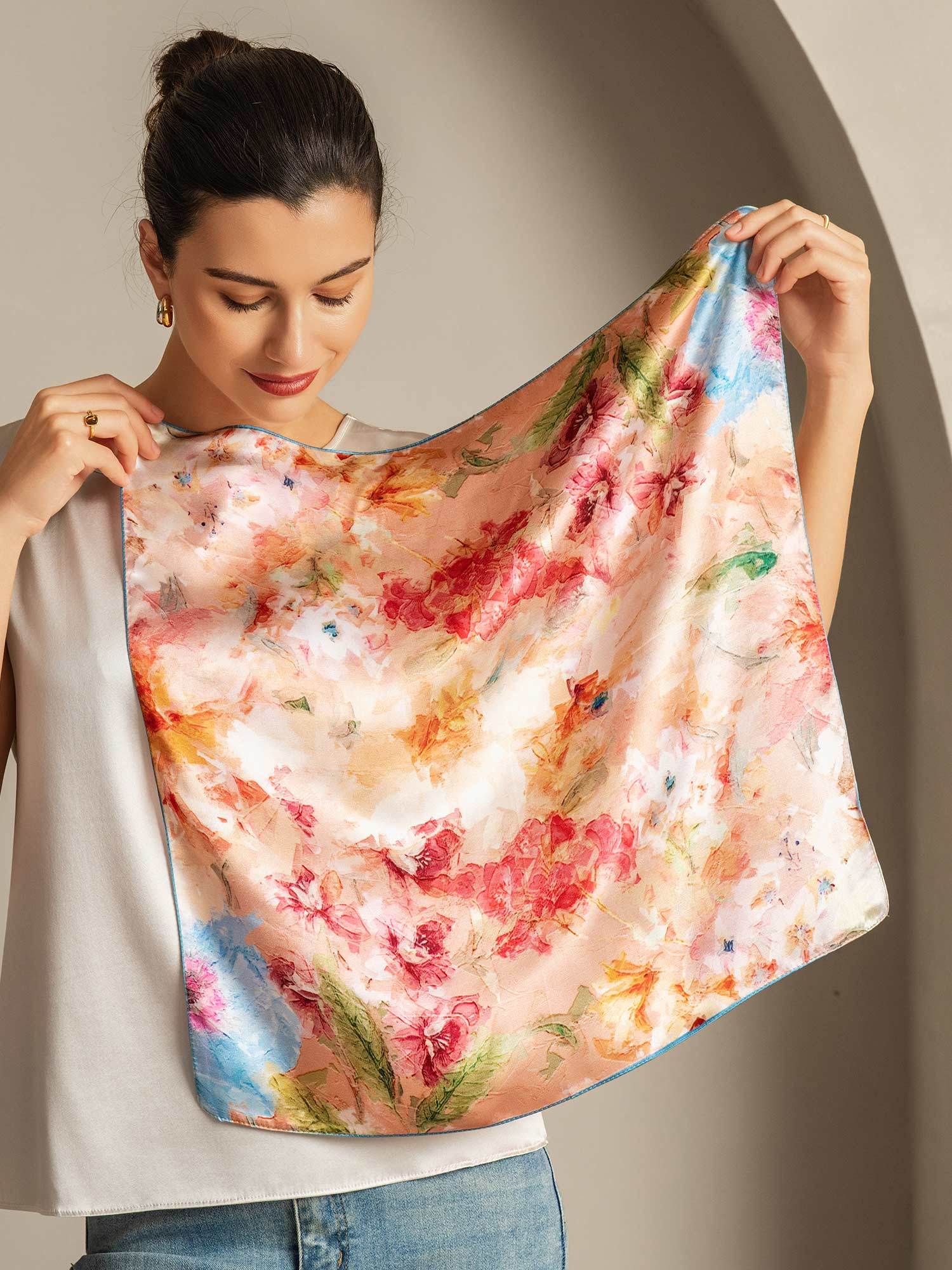 [P098] SilkSilky-UK Pure Silk Scarf 003,