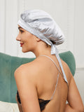 SilkSilky UK Pure Silk Sleep Cap Silver 001