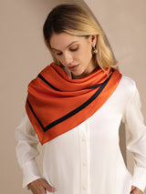 [Orange Square] SilkSilky-UK Scarf 002