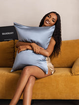 [Grayish Blue] SilkSilky-UK 22Momme Pure Silk Pillowcase 007