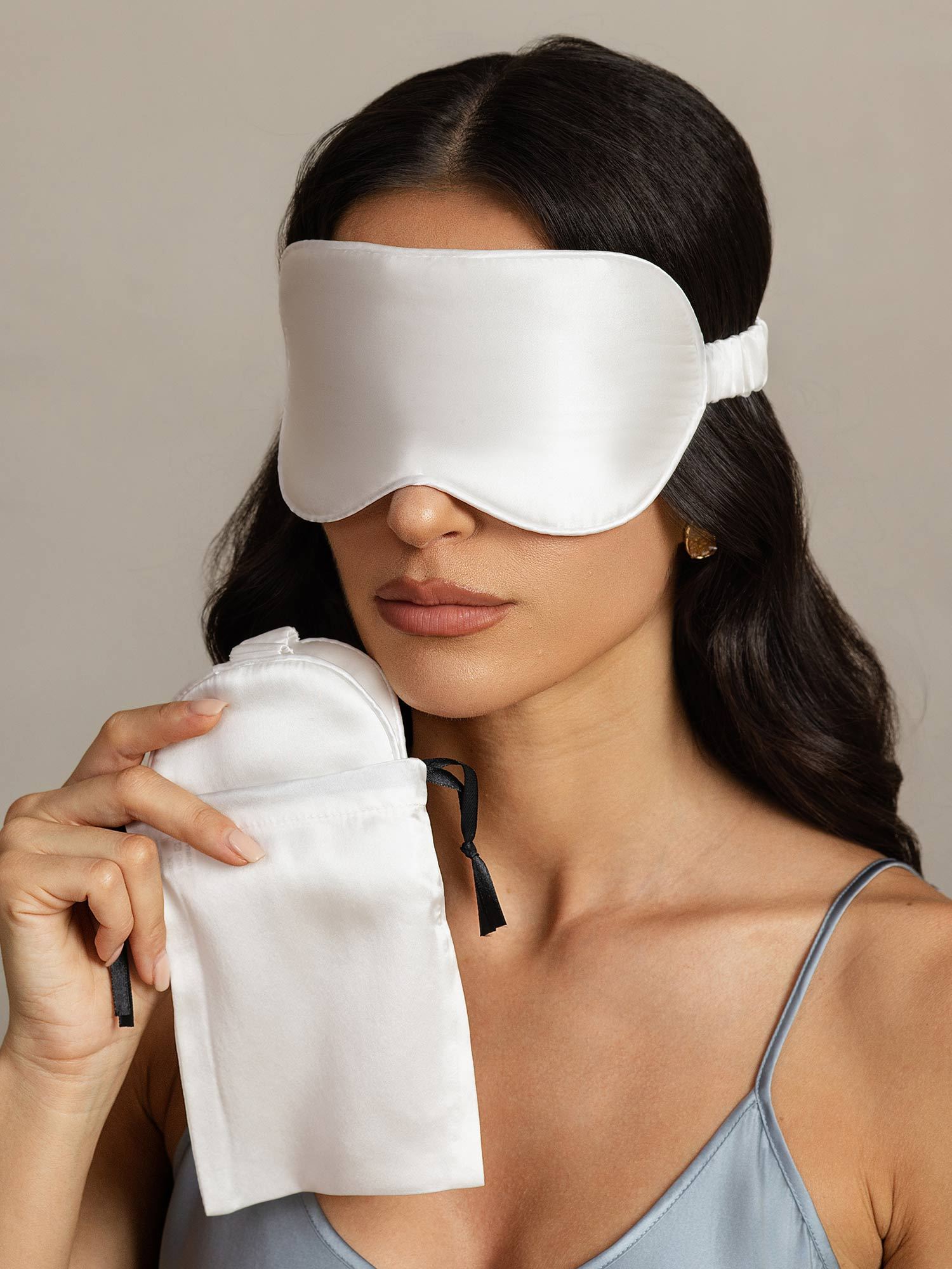 [White] SilkSilky-UK Pure Silk Eye Mask 008