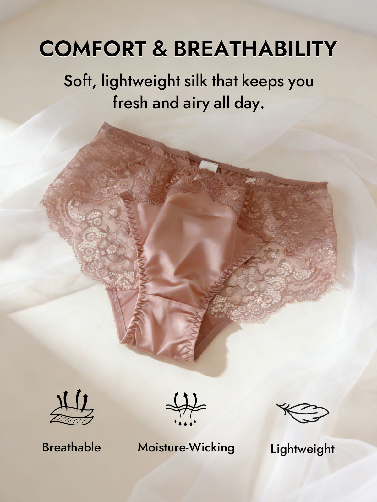 [Pale Mauve] SilkSilky-UK 100% Silk Jersey Panty 003