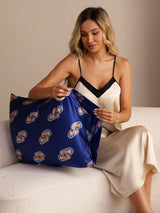 [Navy Seahorse] SilkSilky-UK Pillowcase 004