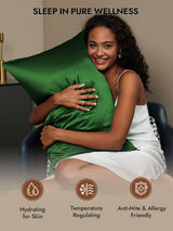 [Dark Green] SilkSilky-UK 30Momme Pillowcase 005