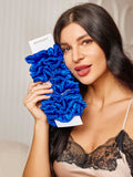 SilkSilky-UK 19Momme Pure Silk Scrunchie Blue 001