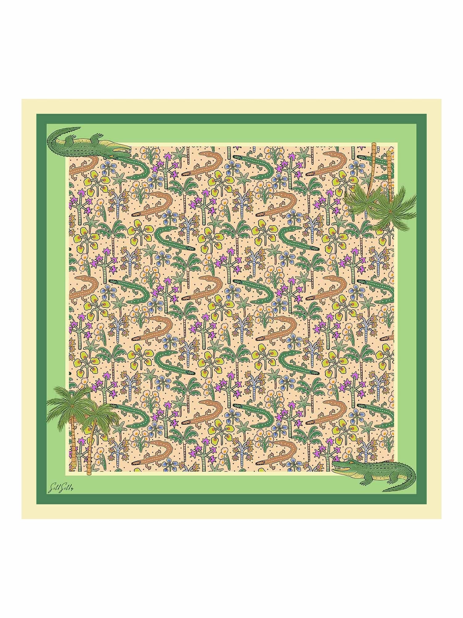 [Sand Crocodile] SilkSilky-UK Scarf 001