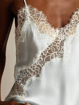 [Light Blue] SilkSilky-UK Spaghetti Strap V Neck Camisole 004