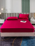 SilkSilky UK 25Momme Pure Silk Bedding Set Wine 002