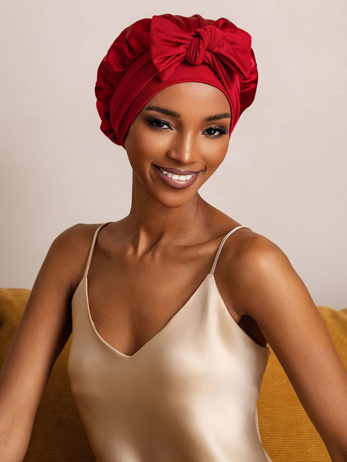 [Wine] SilkSilky-UK Pure Silk Sleep Cap 002