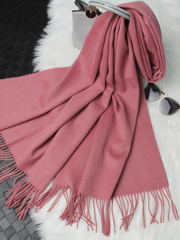 [Pale Mauve] SilkSilky-UK Wool Scarf 005