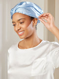 SilkSilky UK Pure Silk Sleep Cap LightBlue 003